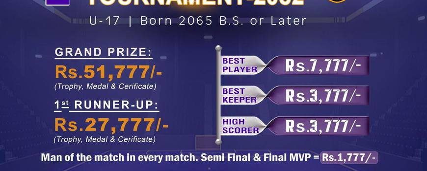 यार्सा एफ.सी को प्रथम यु-१७ फुटसल प्रतियोगिताको टिम दर्ता गर्ने आज अन्तिम दिन यार्सा एफ.सी को प्रथम यु-१७ फुटसल प्रतियोगिताको टिम दर्ता गर्ने आज अन्तिम दिन