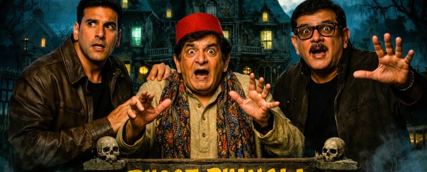 चलचित्र भूत बंगला अक्षय र प्रियदर्शन करिब १४ वर्षपछि फेरि सँगै, असरानीको सुःखद बिधाइ